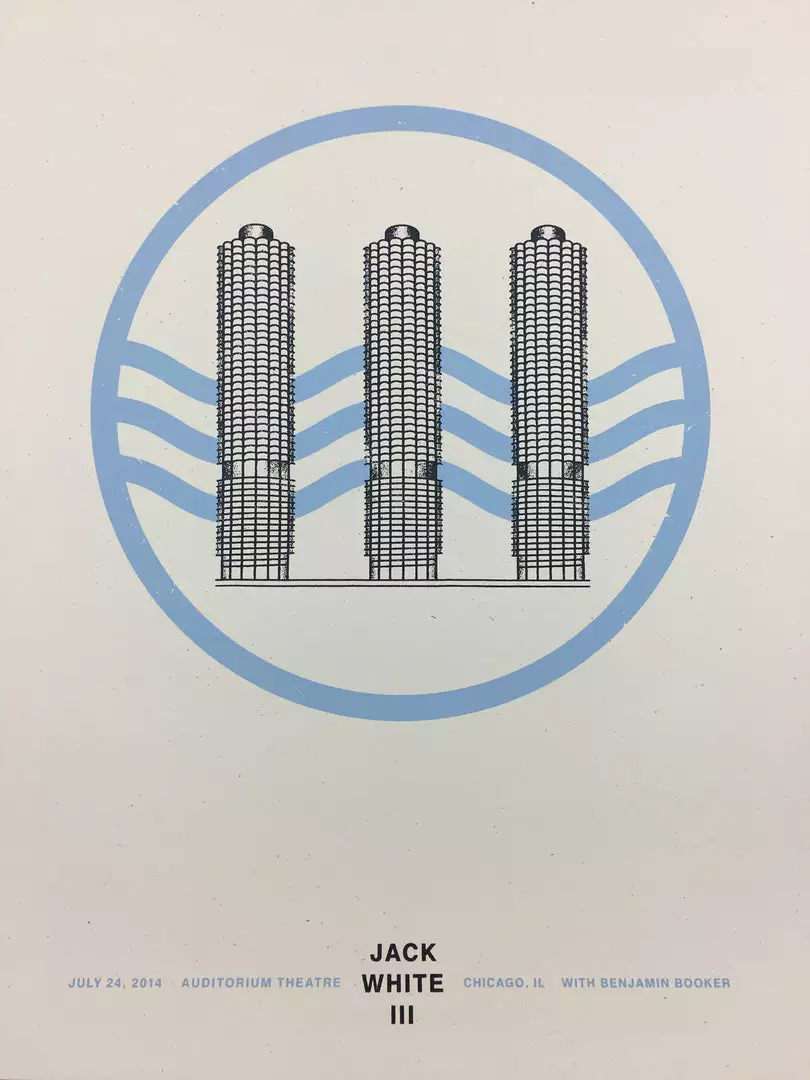 Jack White - 2014 Matthew Jacobson Poster Chicago, IL The Auditorium Theatre 5 Jack White - 2014 Matthew Jacobson Poster Chicago, IL The Auditorium Theatre