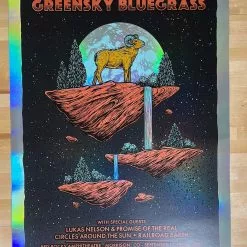 Greensky Bluegrass - 2021 Logan Schmitt Poster Morrison, CO Red Rocks FOIL