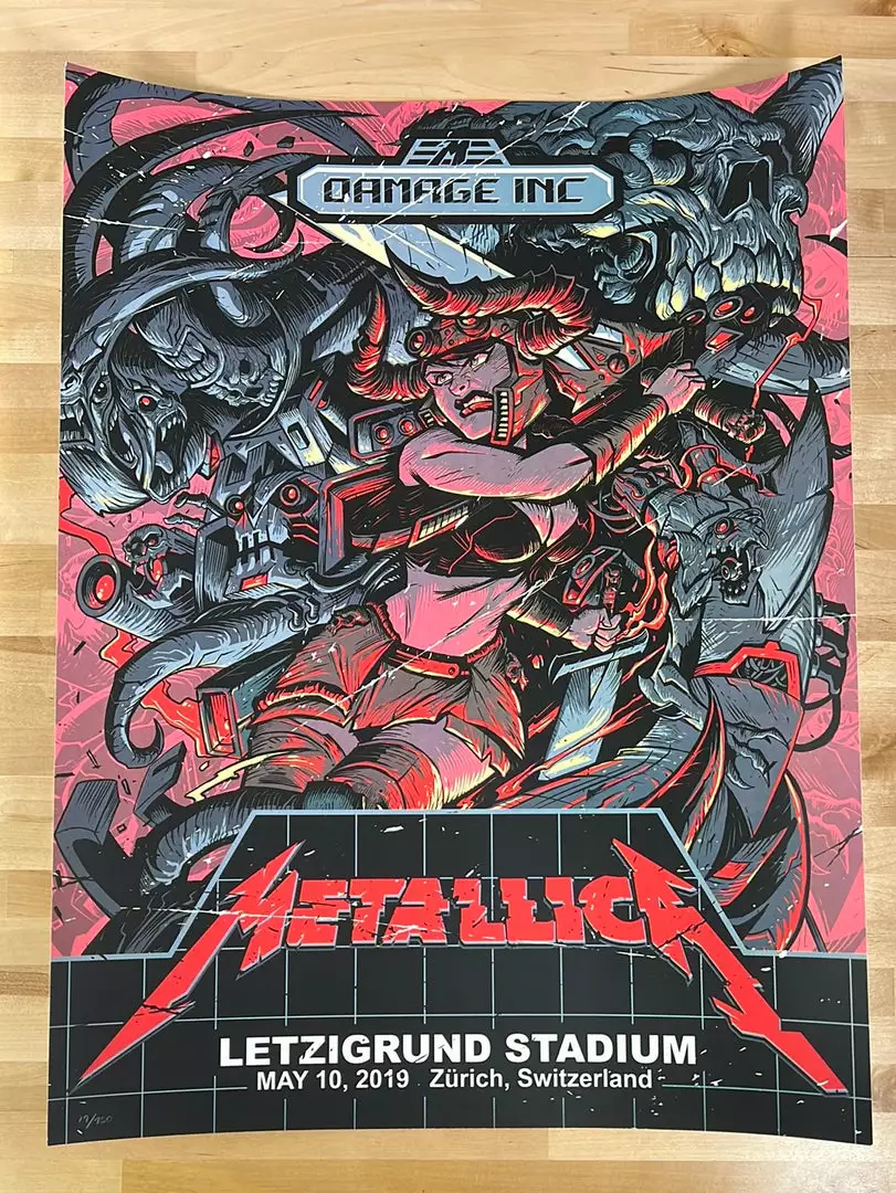 Gig Posters Metallica - 2019 Dayne Henry Jr. Poster Zurich, SUI 4 Gig Posters Metallica - 2019 Dayne Henry Jr. Poster Zurich, SUI
