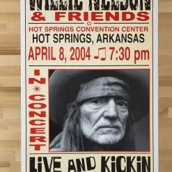 Willie Nelson - 2004 Franks Brothers 4/8 Poster Hot Springs, AR Gig Posters 5 Willie Nelson - 2004 Franks Brothers 4/8 Poster Hot Springs, AR Gig Posters