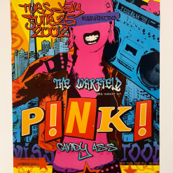 Pink - 2002 Poster James Rheem Davis Warfield Theatre San Fran 1st Gig Posters