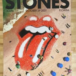 Sold Out Posters Gig Posters Rolling Stones - 2021 Poster Tampa, FL No Filter Tour