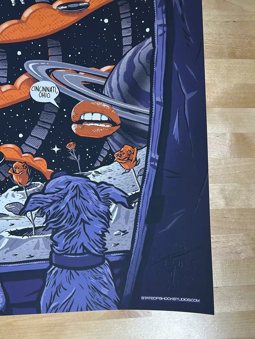 Gig Posters Dave Matthews Band - 2021 Darin Shock Poster Cincinnati, OH 7 Gig Posters Dave Matthews Band - 2021 Darin Shock Poster Cincinnati, OH