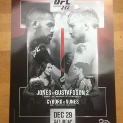 Sold Out Posters UFC 232 2018 Poster Jones Vs Gustafsson 2 & Cyborg Vs Nunes