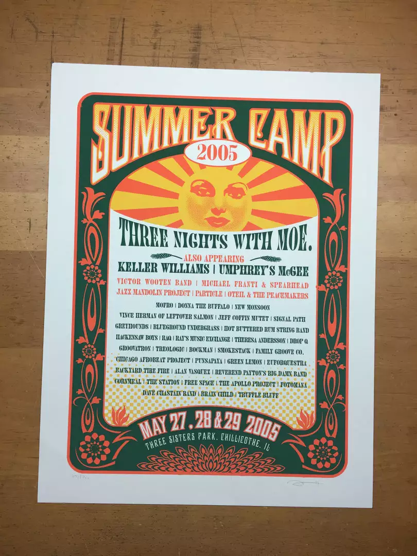 Gig Posters Moe. - 2005 Methane Studios Poster Chillicothe, IL Three Sisters Park Summer Cam 5 Gig Posters Moe. - 2005 Methane Studios Poster Chillicothe, IL Three Sisters Park Summer Cam
