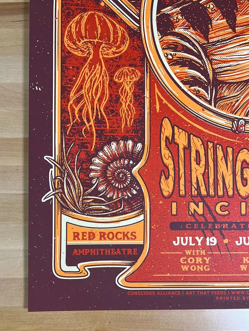 Half Hazzard Press String Cheese Incident - 2019 Half Hazard Poster Red Rocks Morrison, CO Colorado 8 Half Hazzard Press String Cheese Incident - 2019 Half Hazard Poster Red Rocks Morrison, CO Colorado