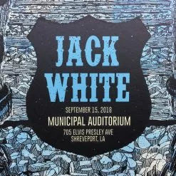 Jack White - 2018 Methane Studios Poster Shreveport, LA Municipal Auditorium Gig Posters