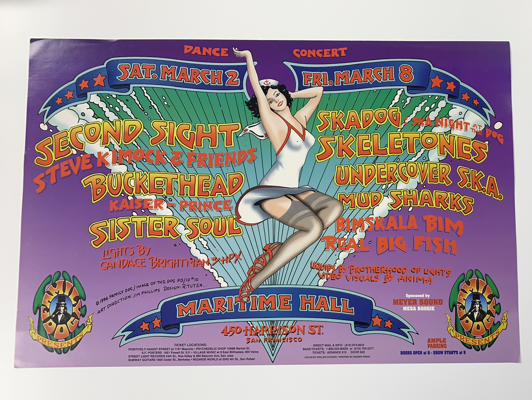 Gig Posters FD/ID 10 Second Sight - 1996 Jim Phillips Poster Maritime Hall San Fran 1st 4 Gig Posters FD/ID 10 Second Sight - 1996 Jim Phillips Poster Maritime Hall San Fran 1st