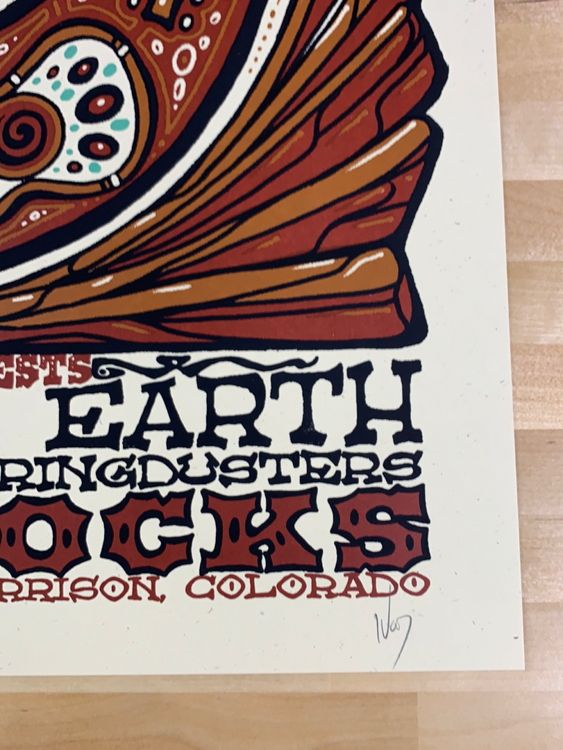Yonder Mountain String Band - 2011 Jeff Wood Poster Red Rocks Morrison, CO 7 Yonder Mountain String Band - 2011 Jeff Wood Poster Red Rocks Morrison, CO