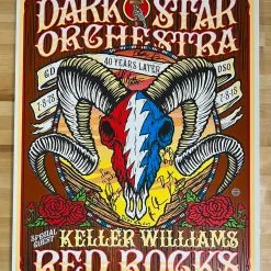 Sold Out Posters Colorado Dark Star Orchestra - 2018 Poster Autographed Red Rocks Morrison, CO