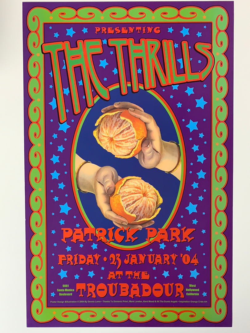 The Thrills - 2004 Dennis Loren Poster The Troubadour West Hollywood Gig Posters 4 The Thrills - 2004 Dennis Loren Poster The Troubadour West Hollywood Gig Posters