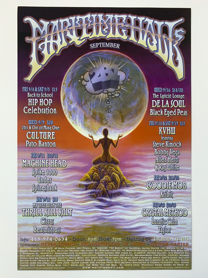 MHP 51 Maritime Hall - 1998 Mark Henson Poster September San Fran 1st Gig Posters 4 MHP 51 Maritime Hall - 1998 Mark Henson Poster September San Fran 1st Gig Posters
