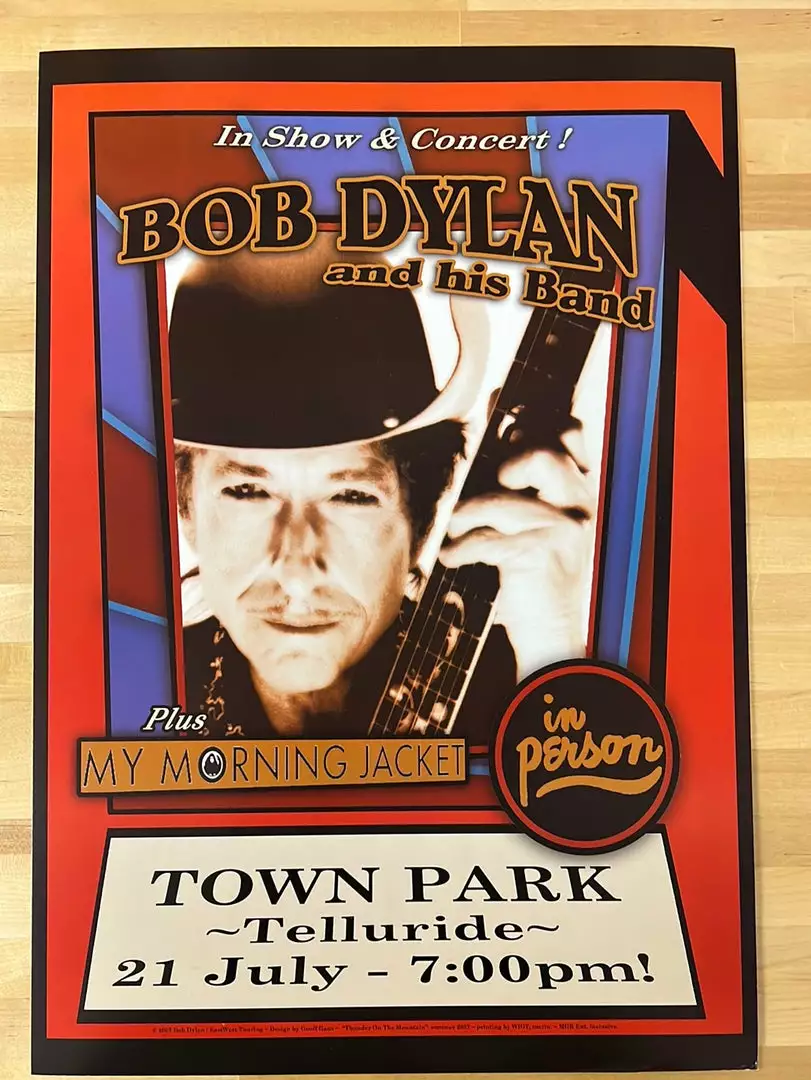 Colorado Bob Dylan - 2007 Geoff Gans Poster Telluride, CO 4 Colorado Bob Dylan - 2007 Geoff Gans Poster Telluride, CO