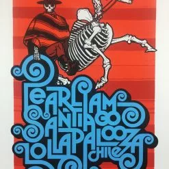 Ames Brothers Pearl Jam - 2013 Ames Bros Poster Santiago, Chile Lollapalooza S/N Gig Posters
