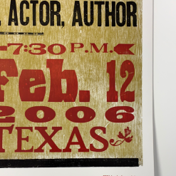 Willie Nelson - 2006 Hatch Show Print 2/12 Poster El Paso, Texas Abraham Chavez 12 Willie Nelson - 2006 Hatch Show Print 2/12 Poster El Paso, Texas Abraham Chavez