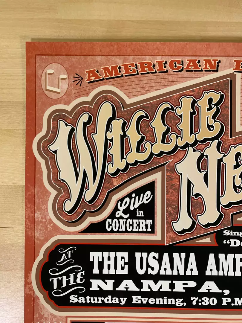 Willie Nelson - 2015 Franks Brothers Poster Nampa, Idaho 5 Willie Nelson - 2015 Franks Brothers Poster Nampa, Idaho