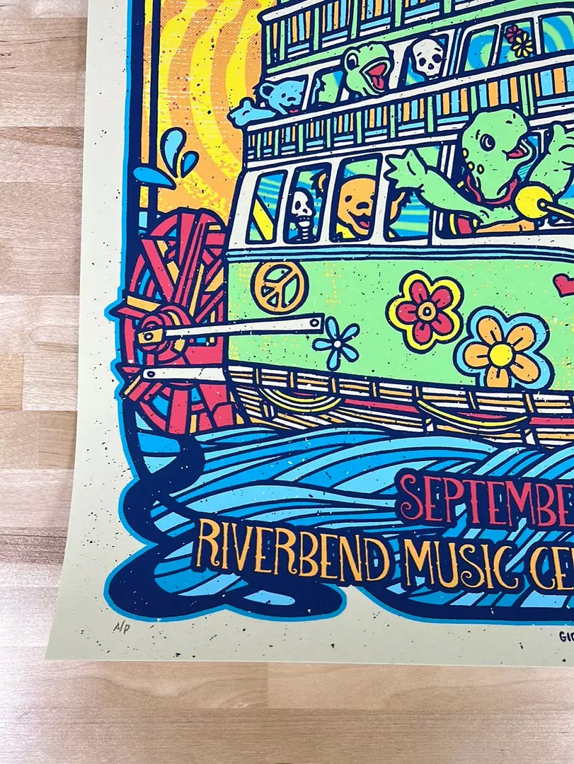 Gregg Gordon Gig Posters Dead & Company - 2021 Gigart Poster Cincinnati, OH Riverbend 8 Gregg Gordon Gig Posters Dead & Company - 2021 Gigart Poster Cincinnati, OH Riverbend