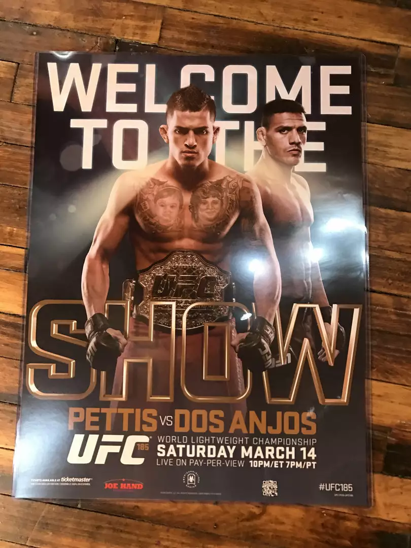 Sold Out Posters UFC 185 Poster Pettis Vs. Dos Anjos PPV 4 Sold Out Posters UFC 185 Poster Pettis Vs. Dos Anjos PPV