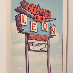 Kings Of Leon - 2017 Tyler Skaggs Poster Cincinnati, OH Riverbend