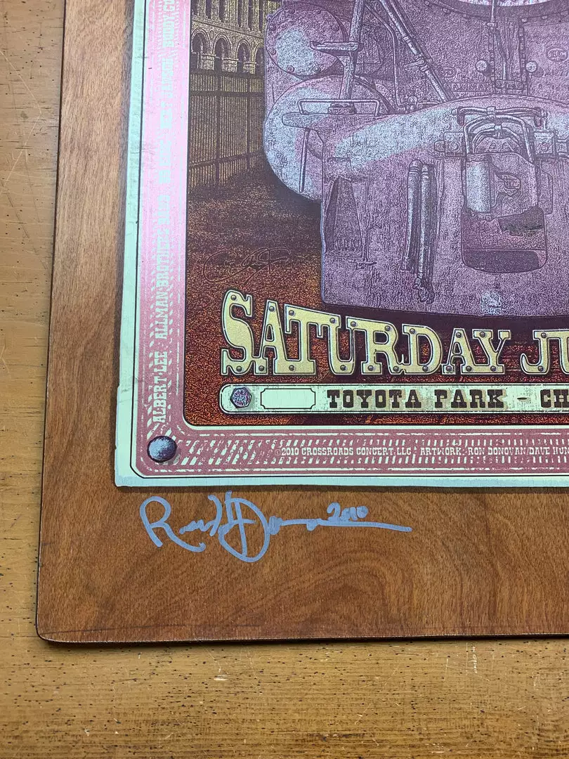 Crossroads Guitar Festival - 2010 Poster Birch Panel Wood Edition Ron Donovan Eric Clapton 8 Crossroads Guitar Festival - 2010 Poster Birch Panel Wood Edition Ron Donovan Eric Clapton