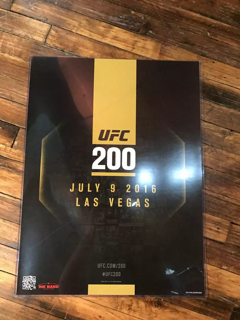Sold Out Posters UFC 200 Poster Las Vegas Nevada 7/9/2016 4 Sold Out Posters UFC 200 Poster Las Vegas Nevada 7/9/2016