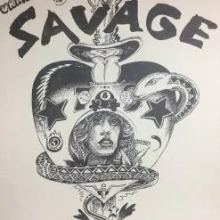 Uranium Savage - 1975 Kerry Awn Poster Austin, TX Soap Creek Saloon Gig Posters