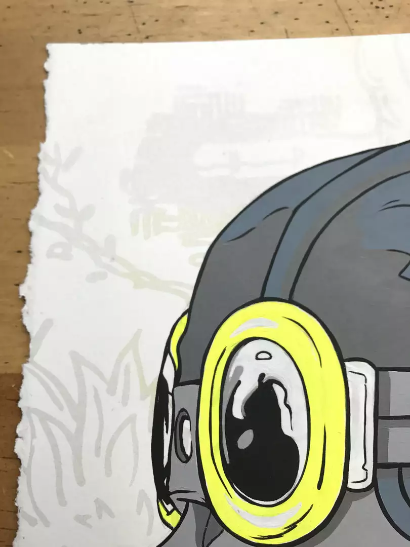 Fly Boy - 2016 Hebru Brantley ORIGINAL Painting Beyond Kirby Flyboy Original Artwork 5 Fly Boy - 2016 Hebru Brantley ORIGINAL Painting Beyond Kirby Flyboy Original Artwork