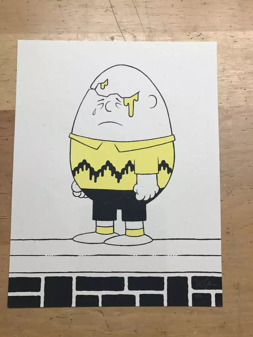 Grief - Rob Jones Print Trying Again Limited Edition Signed Numbered 4 Grief - Rob Jones Print Trying Again Limited Edition Signed Numbered