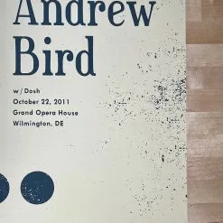 Andrew Bird - 2011 Nerl Says Design Poster Wilmington, DE 12 Andrew Bird - 2011 Nerl Says Design Poster Wilmington, DE