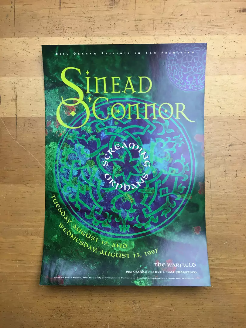 Gig Posters Sinead O'Connor - 1997 Frank Wiedemann Poster San Francisco, CA Warfield Theatre 5 Gig Posters Sinead O'Connor - 1997 Frank Wiedemann Poster San Francisco, CA Warfield Theatre