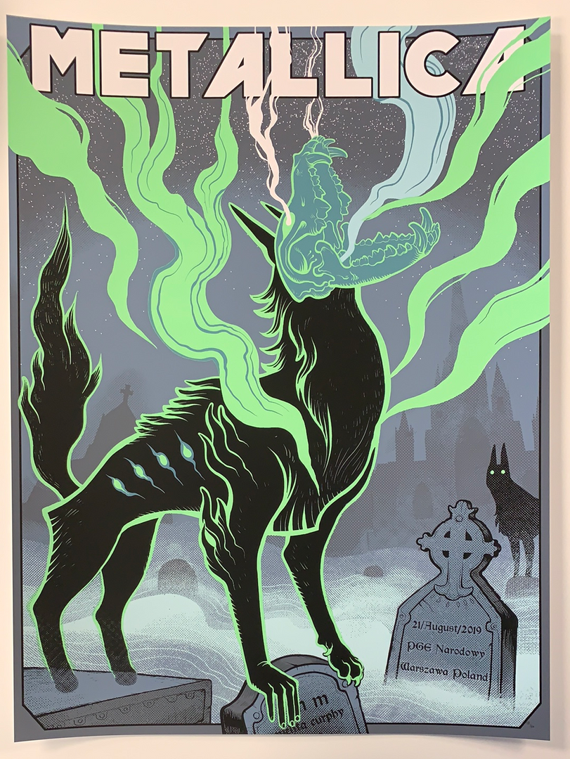 Gig Posters Metallica - 2019 Miss Monster Poster Warsaw, Poland 4 Gig Posters Metallica - 2019 Miss Monster Poster Warsaw, Poland