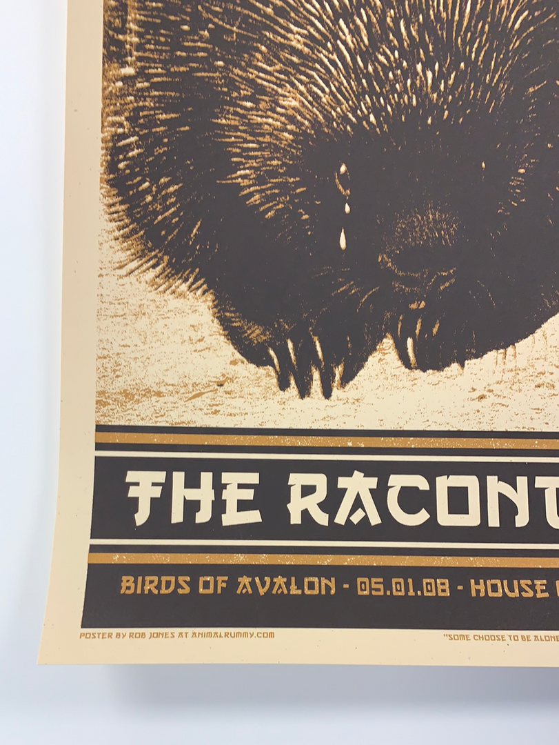 The Raconteurs - 2008 Rob Jones Poster Dallas, TX House Of Blues Gig Posters 8 The Raconteurs - 2008 Rob Jones Poster Dallas, TX House Of Blues Gig Posters
