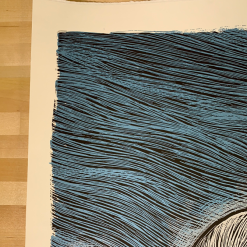 Ash - 2009 Dan Grzeca Poster Art Print Blue/Silver