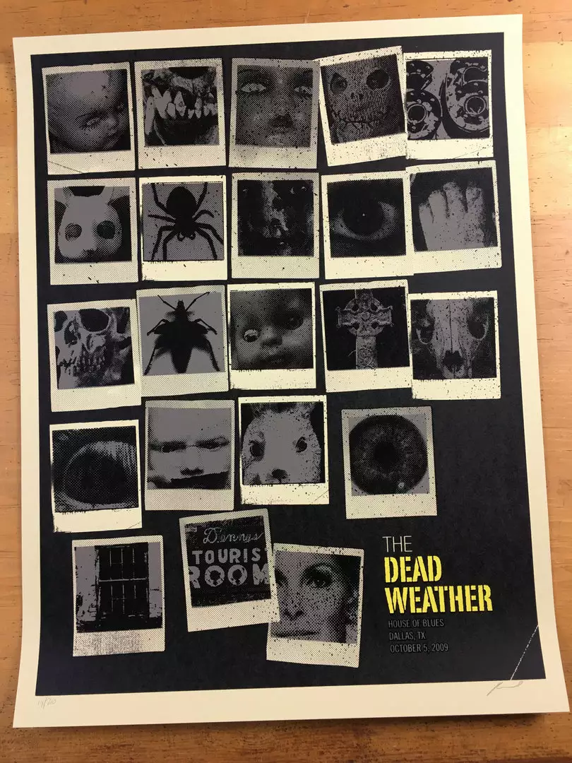 The Dead Weather - 2009 Methane Studios Poster Dallas House Of Blues 6 The Dead Weather - 2009 Methane Studios Poster Dallas House Of Blues