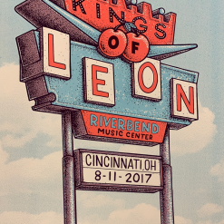 Kings Of Leon - 2017 Tyler Skaggs Poster Cincinnati, OH Riverbend