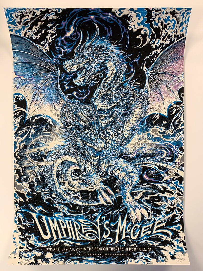 Gig Posters Umphrey's McGee - 2018 Miles Tsang Poster Beacon Theatre New York 4 Gig Posters Umphrey's McGee - 2018 Miles Tsang Poster Beacon Theatre New York