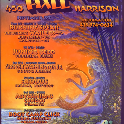Sold Out Posters MHP 37 Maritime Hall - 1997 Poster September Wailers, Exodus San Fran 1st Gig Posters