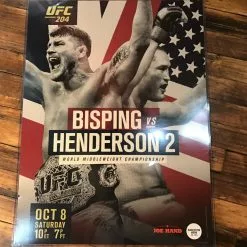 Sold Out Posters UFC 204 Poster Bisping Vs. Henderson 2, Manchester Arena PPV