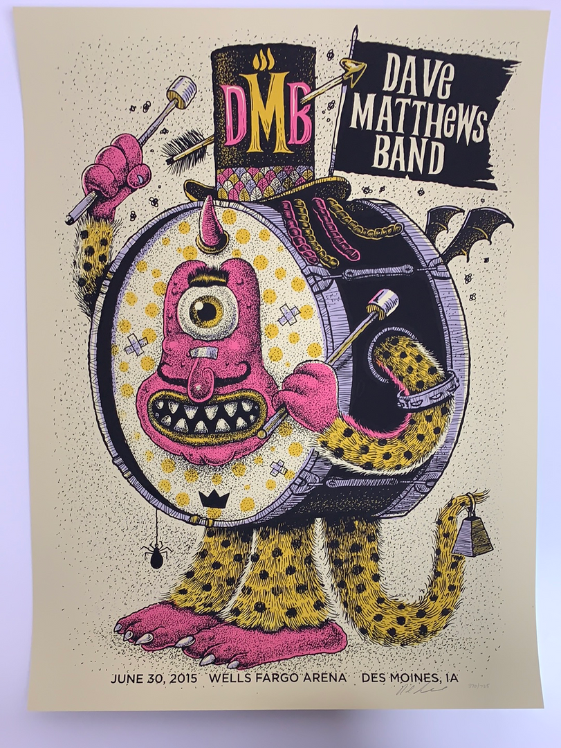 Dave Matthews Band - 2015 Methane Poster Des Moines, IA Wells Fargo Gig Posters 4 Dave Matthews Band - 2015 Methane Poster Des Moines, IA Wells Fargo Gig Posters