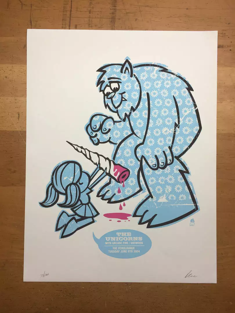 Unicorns - 2004 Methane Studios Poster Atlanta, GA Echo Lounge Gig Posters 5 Unicorns - 2004 Methane Studios Poster Atlanta, GA Echo Lounge Gig Posters