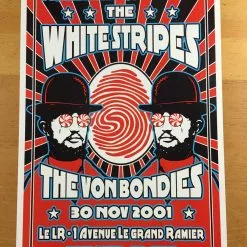 The White Stripes The Von Bondies - 2001 Dennis Loren Poster Toulouse Le LR Gig Posters