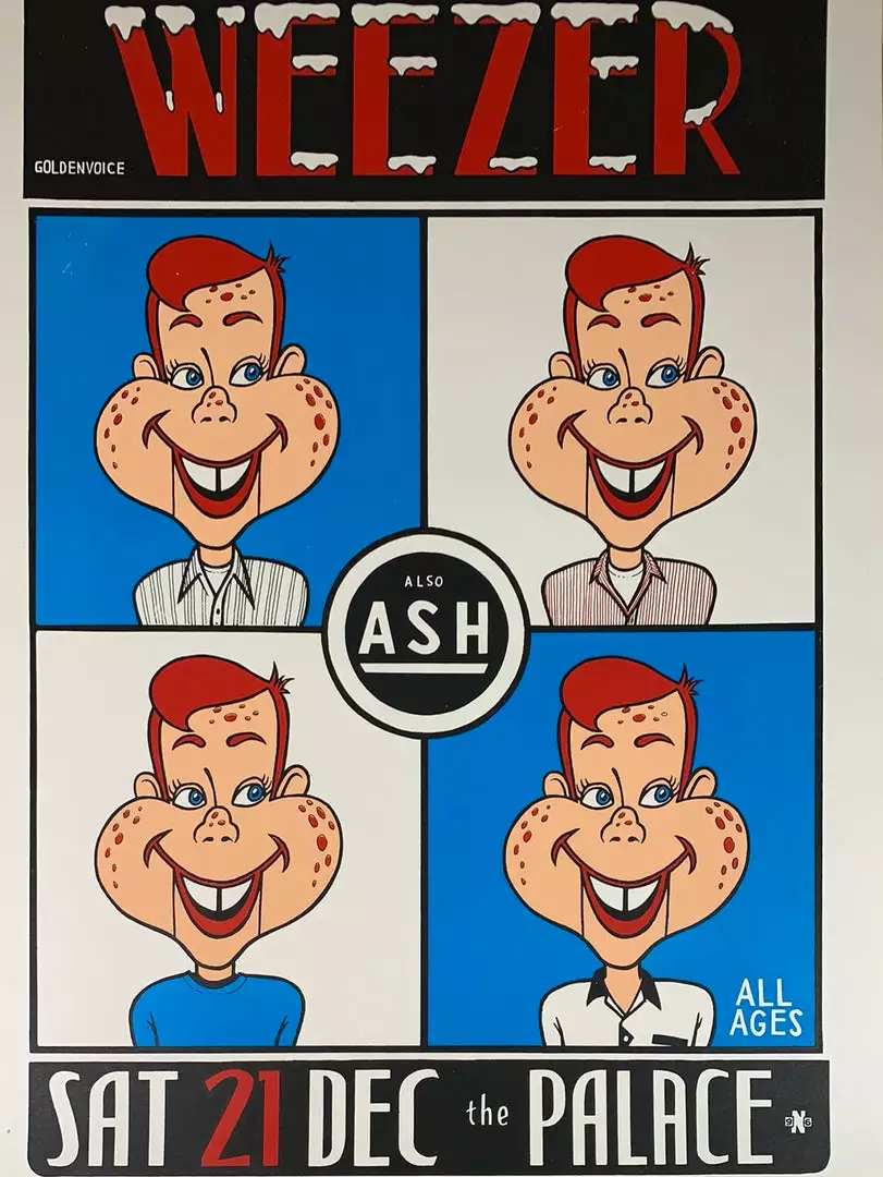 Weezer - 1996 Pslag Poster Hollywood, CA The Palace 3 Weezer - 1996 Pslag Poster Hollywood, CA The Palace
