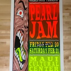 TAZ Gig Posters Pearl Jam - 1998 T.A.Z. Poster Maui, HI Cultural Center Variant