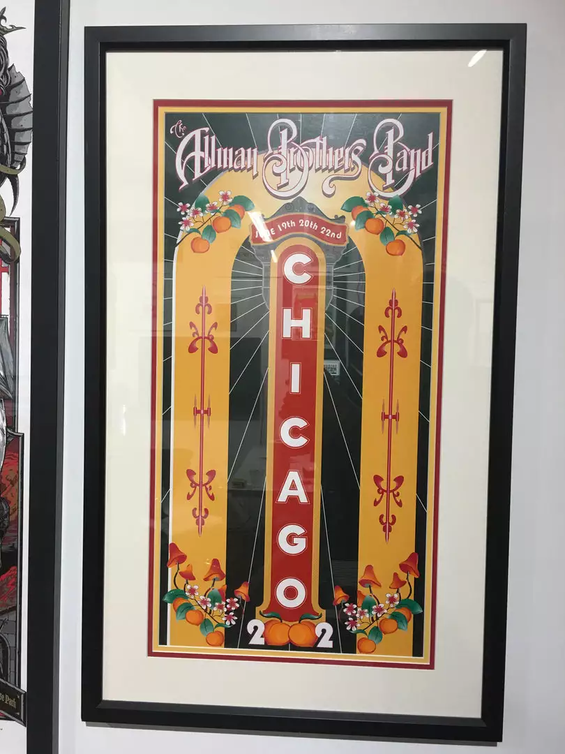 The Allman Brothers Band - 2002 Daniel Bretz Poster Chicago FRAMED 4 The Allman Brothers Band - 2002 Daniel Bretz Poster Chicago FRAMED