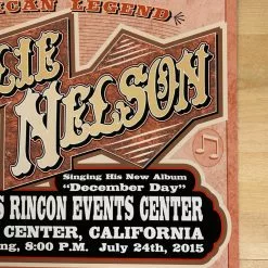 Gig Posters Willie Nelson - 2015 Franks Brothers Poster Valley Center, CA Harrah's 10 Gig Posters Willie Nelson - 2015 Franks Brothers Poster Valley Center, CA Harrah's