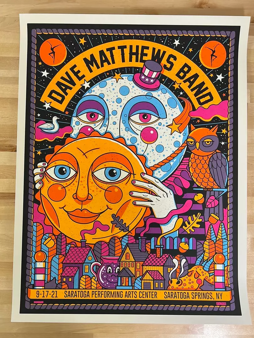 Methane Studios Dave Matthews Band - 2021 Methane Poster Saratoga, NY 9/17 Gig Posters 4 Methane Studios Dave Matthews Band - 2021 Methane Poster Saratoga, NY 9/17 Gig Posters