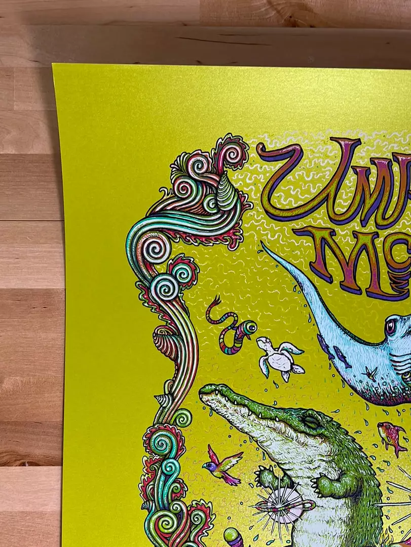 Umphrey's McGee - 2020/2021 Marq Spusta Poster Miami, FL 1st Green 5 Umphrey's McGee - 2020/2021 Marq Spusta Poster Miami, FL 1st Green