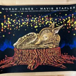 Colorado Norah Jones - 2019 Todd Slater Poster Red Rocks Morrison, CO AP