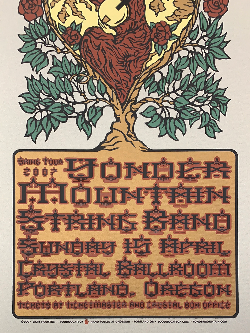 Gig Posters Yonder Mountain String Band - 2007 Gary Houston Poster Portland, OR Crystal Ballroom 3 Gig Posters Yonder Mountain String Band - 2007 Gary Houston Poster Portland, OR Crystal Ballroom