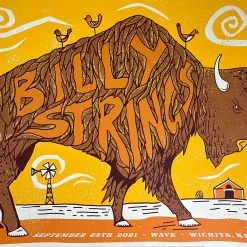 Billy Strings - 2021 Andy Bird Poster Wichita, KS Gig Posters